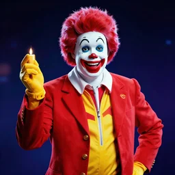 dramatic portrait of ronald mcdonald by lee jeffries, synthwave digital art, best on artstation