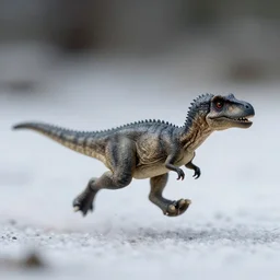 award winning photo by saul leiter of a tiny gray dinosaur running in the savannah, motion blur, tiny gaussian blur, insanely detailed, insanely intricate, depth of field, low contrast, snowy, wide aperture, action photography