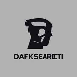 a minimalist vector logo for top secret darksearch project
