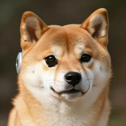 shiba inu, which head is robot, ghibli art, high detail, hyper realism, 8 k