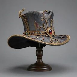 ornate fantasy hat on a pedestal by greg rutkowski