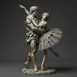 A Classic ballet sculpture by Jacek Szynkarczuk and Caravaggio, detailed, matte painting, creepy, 3d concept render, cgsociety, artstation,Super resolution, hyper detailed,ultra realistic, 8k