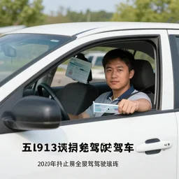 photo of a guy that just succeeded his driving test, highly - detailed, award - winning
