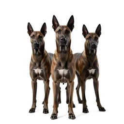 stern cerberus three-headed dog, photorealistic portrait photography, full body, standing, isolated on a pure white background, centered, whole figure in frame, sharp focus, studio lighting
