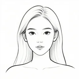 clean simple line art of a woman. no background. well composed, clean black and white line drawing, beautiful detailed face. illustration by josan gonzalez