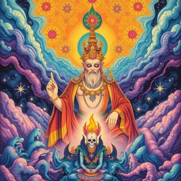 bardo thodol, psychedelic realm, the tibetan book of the dead, pastel colors, symbolic, ultra sharp, extreme details