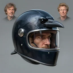 portrait of raven themed helmet. concept art contest winner by bob ross and greg rutkowski ( 2 0 0 7 ).