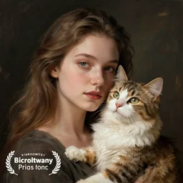 epic portrait of me and my cat