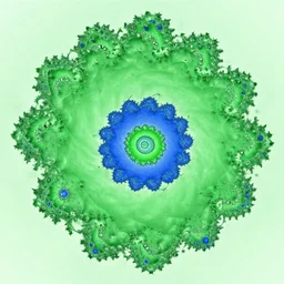 green and blue fractals