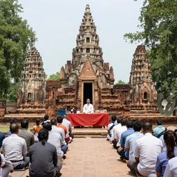 backdrop for sukhothai archaeological seminar by the fine arts department