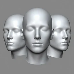 human face as fixed 3 d meshes
