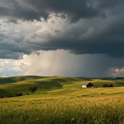 country scene from sky, dramatic, digital art