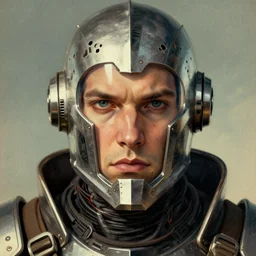 the void knight as a realistic scifi cyberpunk knight, closeup portrait art by donato giancola and greg rutkowski, vintage retro scifi, realistic face, digital art, trending on artstation, symmetry!!!