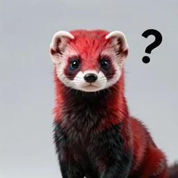 a male red and black weasel fursona < [ { ( * ^,.?! ) } ] > a male red and black weasel fursona