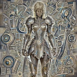 mad warrior girl concept art, symmetrical, short dress, glowing eyes, fashion, rule of three, detailed body, full body, detailed face, ultradetailed digital illustration, 8 k, epic atmosphere, digital art by simon cowell and moebius