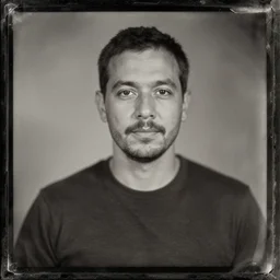 tintype photo of a film director