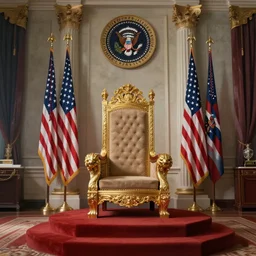 hyper militaristic throne room of the united states presidents throne room, fantasy art, trending on artstation, patriotic, fourth of july, god bless america by ansel adams
