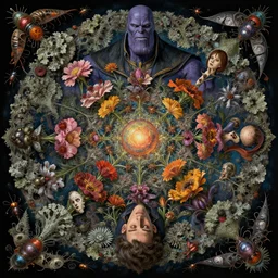 the platonic ideal of flowers, rotting, insects and praying of cletus kasady carnage thanos dementor doctor manhattan chtulu mandelbulb studio ghibli lichen mandala bioshock davinci the witcher, d & d, fantasy, ego death, decay, dmt, psilocybin, art by anders zorn and carl larsson