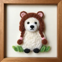 a needle felted appa, needle felting art.