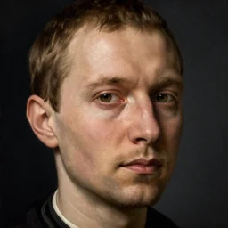 a close up portrait a very ordinary person, facing front, by Rogier van der Weyden, oil painting, anatomically correct, beautiful perfect face, sharp focus, Highly Detailed, Cinematic Lighting, 8k, HD H-1024