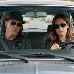 a stunning ultra detailed fine art photo of two thieves in a car, by tom bagshaw, artgerm and natalie shau, artstation, 8 k, deep depth of field, highly coherent, front facing
