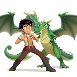 A web comic showing Shia Lebouf Fighting A Dragon