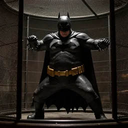a fat nic cage playing batman in the dark knight rises, hd digital photography, movie still