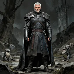 a full body shot of Night King of Game of Thrones byTomohiro Shimoguchi, detailed,artstation,manga