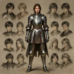 portrait of one full body girl medieval chines armor by gaston bussiere, character sheet, anna nikonova aka newmilky, greg rutkowski, yoji shinkawa, yoshitaka amano, tsutomu niehi, moebius, donato giancola, geoffroy thoorens, concept art, trending on artstation, featured on pixiv, cinematic composition, 8 k