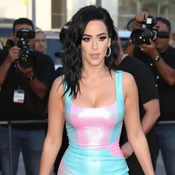 3 5 mm katy perry lashes out at the media while wearing a pink - lemonade and sea blue skin - tight reflective dress, los angeles 2 0 1 5