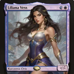 Liliana Vess, elegant, magic the gathering, digital painting, beautiful, artstation, smooth, sharp, focus, illustration, art by Karla Ortiz