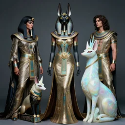 metal couture anubis goddess editorial, ancient egyptian haute couture by alexander mcqueen, kitsune still frame from'stargate'( 1 9 9 4 ) by guillermo del toro, opal goddess kitsune by michelangelo, expressive editorial by malczewski