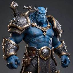 portrait of blue garrosh hellscream 4k