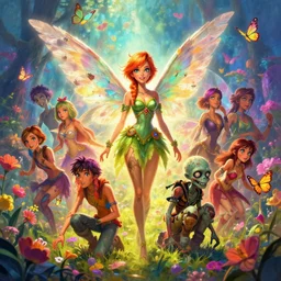 wonderdream faeries lady feather wing damaged toothsome zombie digital art painting fantasy bloom vibrant, art gta 5 cover, official fanart behance hd artstation by jesper ejsing, by rhads, makoto shinkai and lois van baarle, ilya kuvshinov, ossdraws, that looks like it is from borderlands and by feng zhu and loish and laurie greasley, victo ngai, andreas rocha, john harris illustration character design concept colorful joy atmospheric lighting butterfly