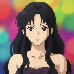 symmetry!! anime art portrait character, concept art, anime key visual of elegant, black hair, finely detailed perfect face delicate, calm expression, vibrant colourful background, bokeh, sharp focus, smooth, illustration, cinematic lighting, trending on pixiv fanbox, artstation, art by studio ghibli, extremely high quality artwork,