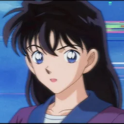 blurry and dreamy screencap of a realistic character portrait from 9 0 s satoshi kon anime, character design by yoshitaka amano, glitchy vhs tape, abstract background, perfect blue color palette, noisy film grain effect, blurry image, renessaince oil painting