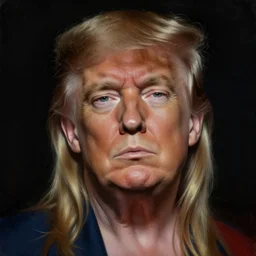 emo scene girl donald trump, art by michael miller