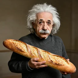 albert einstein in baguette
