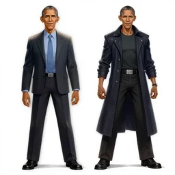fusion of barack obama and vergil from devil may cry, concept art, featured on pixiv, official art, 2 d game art, dynamic pose, anime aesthetic, pixiv contest winner
