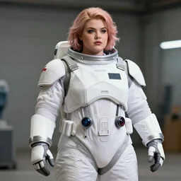 thicc lady wearing space ranger suit