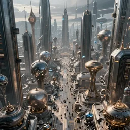 epic futuristic cyberpunk alien cityscape, ultra realistic, wide angle, intricate details, the fifth element artifacts, highly detailed by peter mohrbacher, hajime sorayama, wayne barlowe, boris vallejo, aaron horkey, gaston bussiere, craig mullins, syd mead 1 4 0 mm