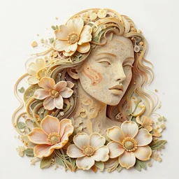 a woman made of flowers. intricate abstract. intricate artwork. by tooth wu, wlop, beeple, dan mumford. trending on artstation, greg rutkowski very coherent symmetrical artwork. cinematic, hyper realism, high detail, octane render, 8 k, iridescent accents