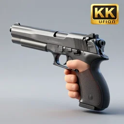 a gun for people without hands, 3d render, 4k, ultra realistic