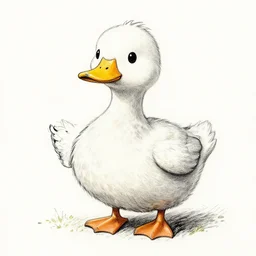 cute duck detailed micron drawing illustrated by stephen gammell, maurice sendak, graham ingels