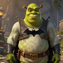 shrek is batman, hyperdetailed, artstation, cgsociety, 8 k