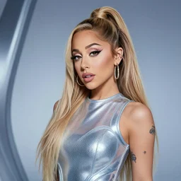 retrofuturistic ariana grande, a still