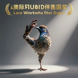 a bird with hands doing a T-pose