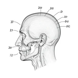 a patent diagram, human head