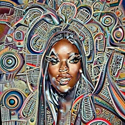 Naomi Campbell by Lynette Yiadom-Boakye. details, smooth, sharp focus, illustration, realistic, cinematic, artstation, award winning, rgb , unreal engine, octane render, cinematic light, macro, depth of field, blur, red light and clouds from the back, highly detailed epic cinematic concept art CG render made in Maya, Blender and Photoshop, octane render, excellent composition, dynamic dramatic cinematic lighting, aesthetic, very inspirational, arthouse.