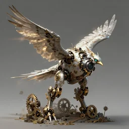 concept art, kaladesh bird magic - robot. detailed, elegant, detailed, high quality, dynamic lighting, steampunk, cogs, fantasy. artwork by craig j spearing